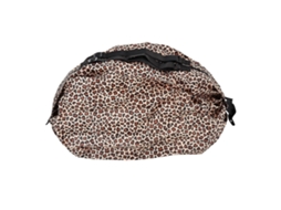 Sacola de Compras Reutilizável e Elegante em Tecido Oxford, Portátil, Dobrável, de Alta Capacidade, Impermeável e com Estampa de Leopardo. GOKOCO