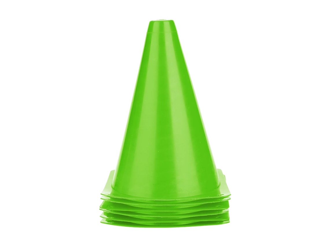 6pcs Cones de Treinamento de Futebol 18cm Barreiras Plásticas Marcadores Verde S/MARCA