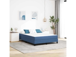 Vidaxl Colchão De Cama Com Colchão Azul 160 X 200 Cm Tecido