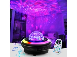 Luminária de Projeção Ambiente Criativa para Decoração Quarto, Luz Noturna Led Recarregável para Cama de Dormitório, Preta BRILVIBERA