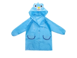 Casaco de Chuva Business Infantil com Desenho de Urso Azul | S/MARCA