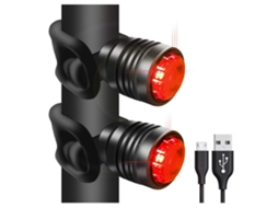 Luz Traseira Bicicleta 26h 3modos Ipx8 Mtb/estrada Pretas Yizhood