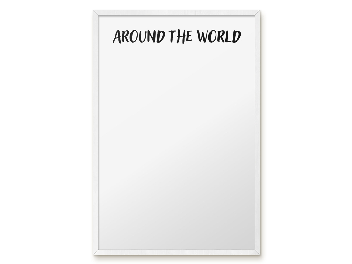 Magnetic Board Around The World For The Living Room Espelharte (40x60 Cm)