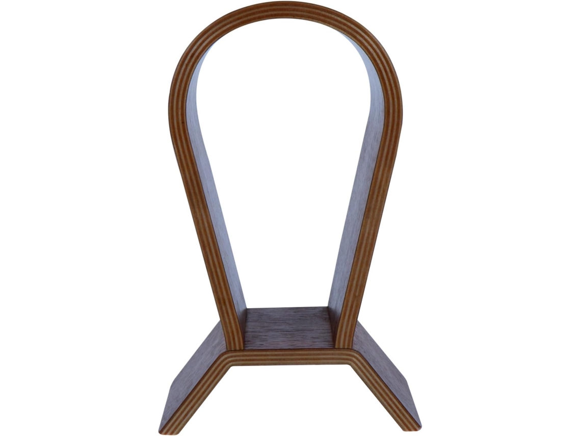 Suporte Para Fones De Ouvido Em Nogueira Natural, Expositor De Madeira Para Fones De Ouvido, Material Sintético