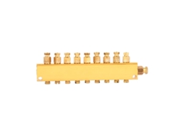 Bloque De Manifold De Distribuidor De Aceite Ajustable De Latón Com Entrada De 6mm E Saída De 4mm (1 Entrada E 9 Saídas)