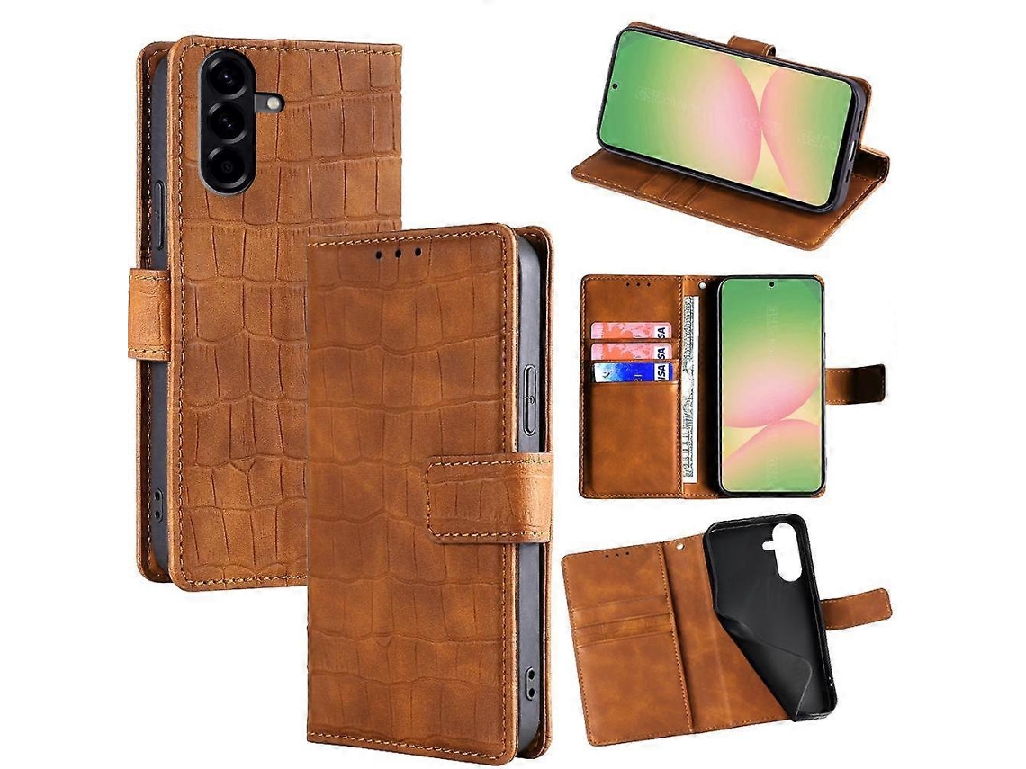Capa De Couro Com Fecho Magnético De Crocodilo Skin Feel Para Samsung Galaxy A56 5g