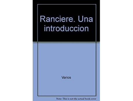 Livro Rancière Una Introducción de Federico Galende (Espanhol)