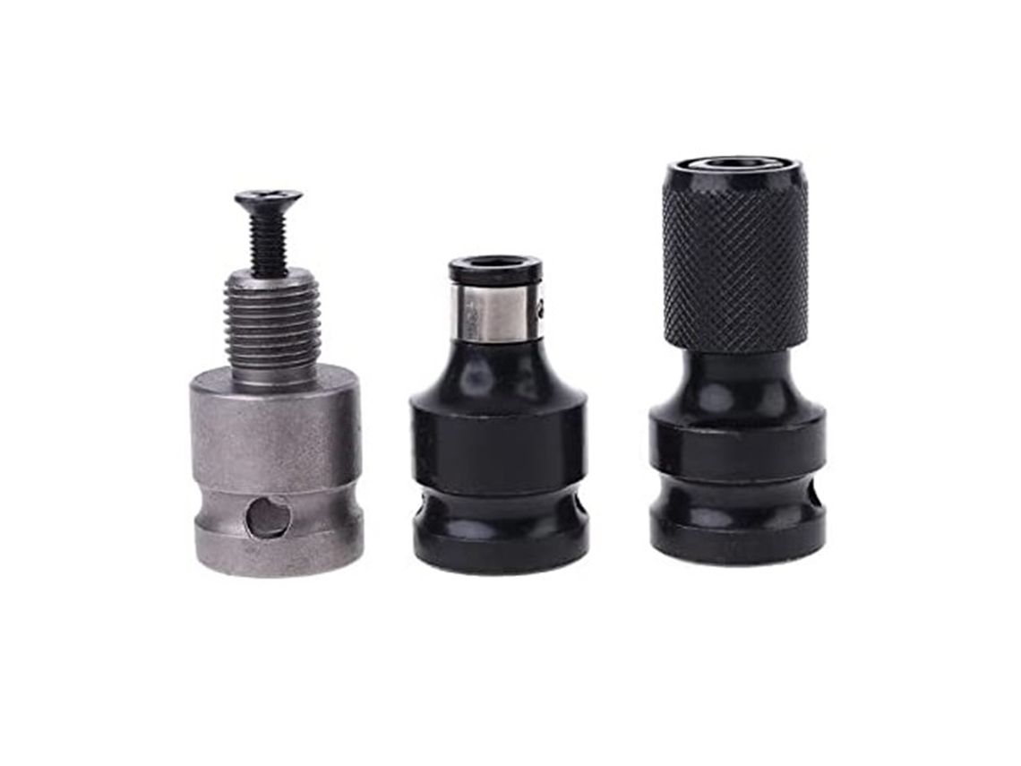 Adaptador De Soquete, 3 Peças, 1/2, 1/4, Hexagonal, Quadrado, Chave De Impacto, Furadeira