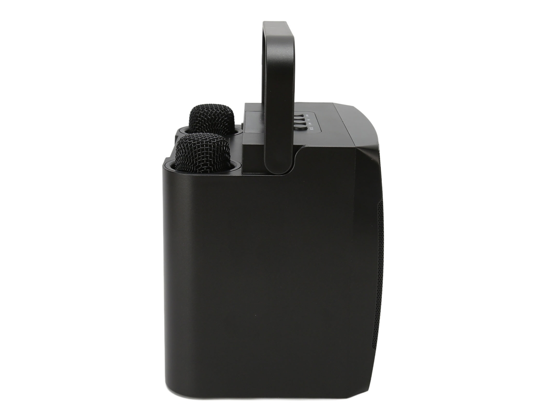 Sistema de Alto-falante Karaokê Bluetooth com 2 Microfones Sem Fio UHF e Reprodução via Pen Drive com MARCA