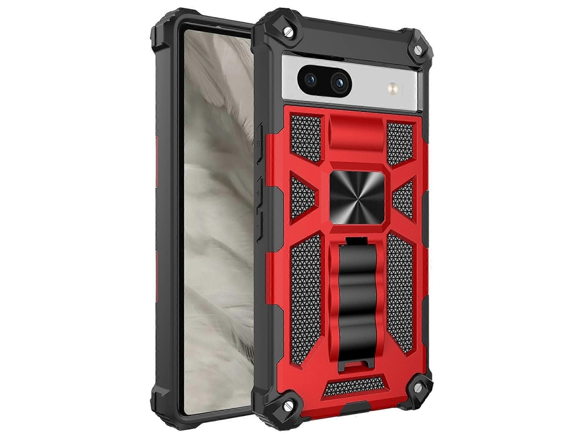 Capa Telemóvel Magnética Em Pc E Tpu Com Suporte E Proteção Anti-choque Para Google Pixel 7a Elysve