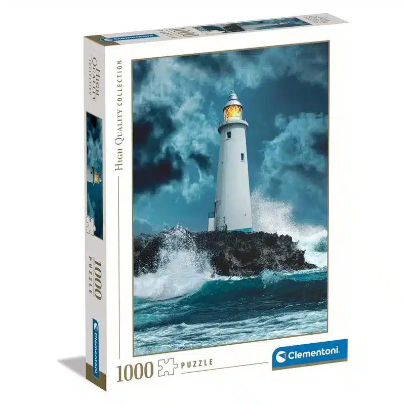Puzzle 1000 Piezas Lightouse In The Storm Alta Resolución Clementoni 39828 Clementonimás De 14 Años