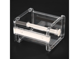 Dispensador de fita adesiva transparente Semme com cortador, caixa de armazenamento com suporte para 2 unidades.