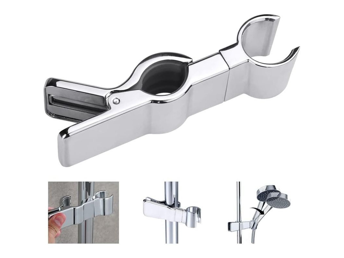 Suporte Para Ducha Deslizante, Suporte Universal De Liga De Zinco Ajustável Sem Furar Para Barras De 20-25mm