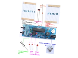 Kit De Relógio Digital Diy De 4 Dígitos Com Controle De Luz, Temperatura, Data E Hora E Capa Transparente