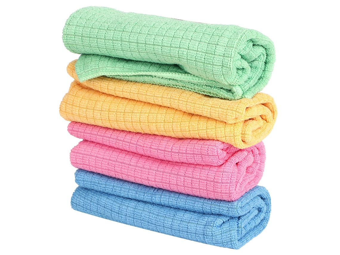 4pcs Toalha de Limpeza Microfibra Absorvente para Pratos Cozinha Utensílios Panelas Pisos Carro | S/MARCA