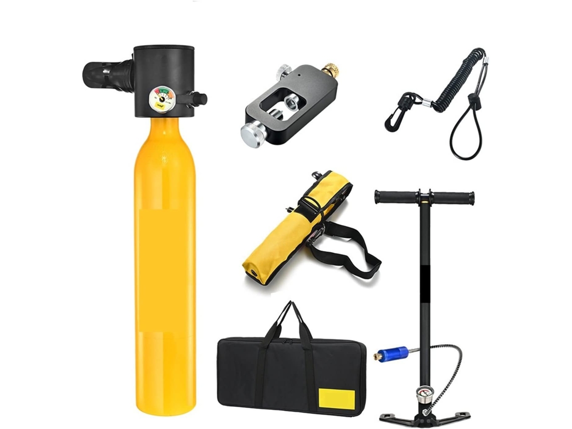 Mini Respirador SFUSHOS com Cilindro de Oxigênio 1l, Preto