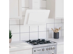 Vidaxl Exaustor De Parede 60cm Aço Inoxidável E Vidro Temperado Branco