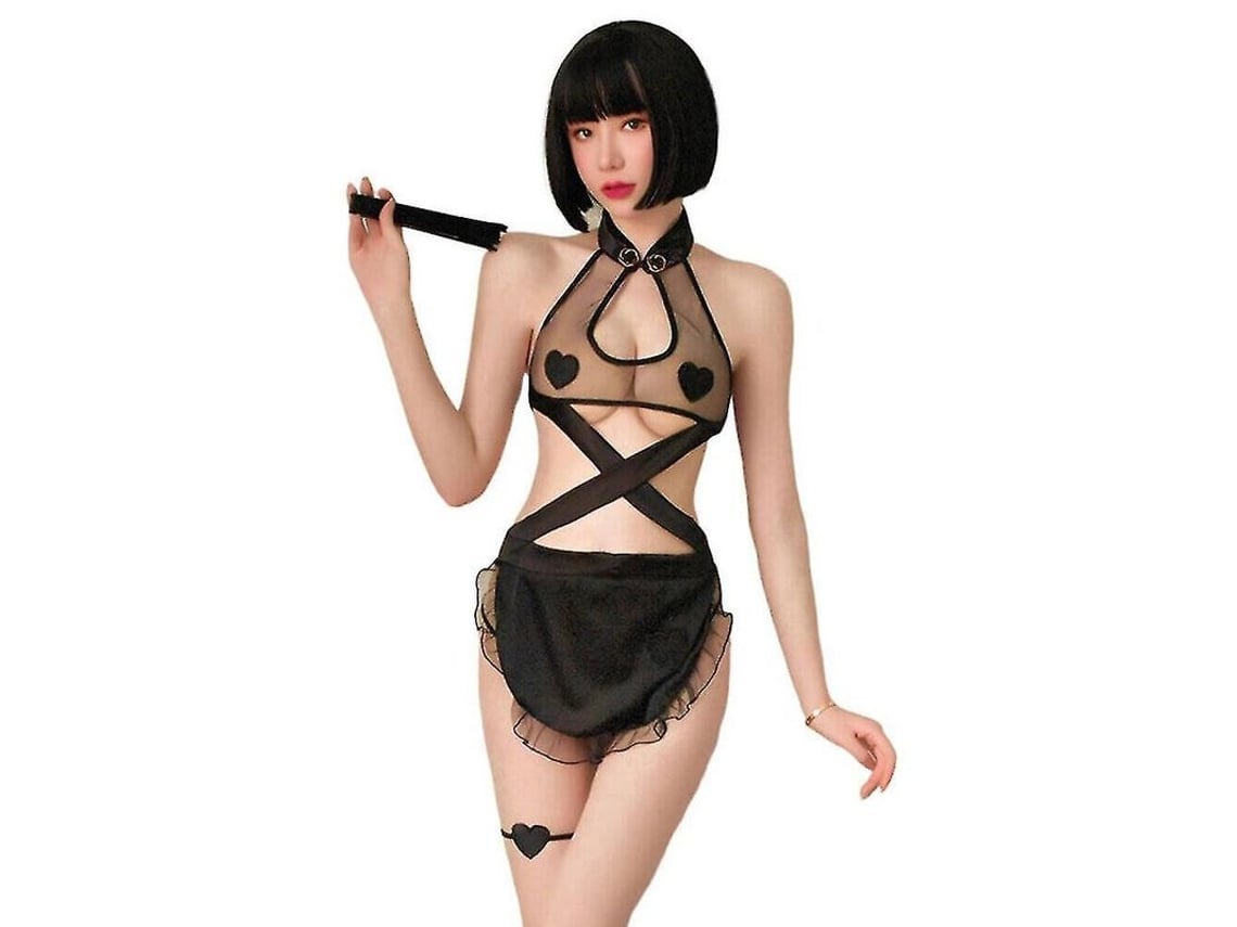 2026 roupa Interior Sexy Kimono de Renda com Alças, Pijama Transparente com Tanga, Design Sem Costas, para Mulheres