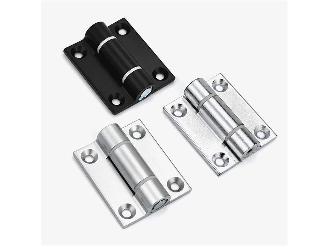 Dobradiças De Liga Zinco Prateadas E Pretas Com Amortecimento Torque, Batente Livre, Ajustáveis, Para Portas De Armários