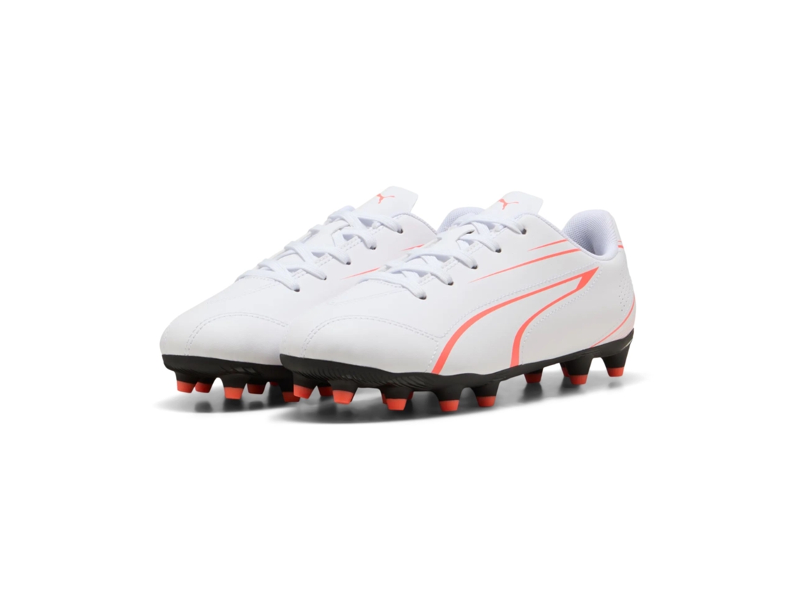 Chuteiras Puma Vitória Fg/ag Branco/vermelho Tamanho 46 Grama Sintética