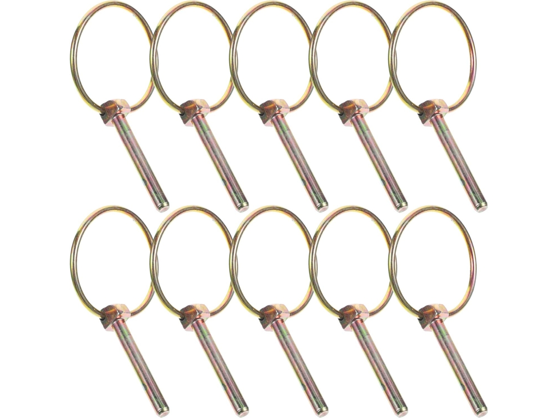 Conjunto De 10 Pinos De Lixeamento De Liga Metálica Com Anel, Superfície Lisa Para