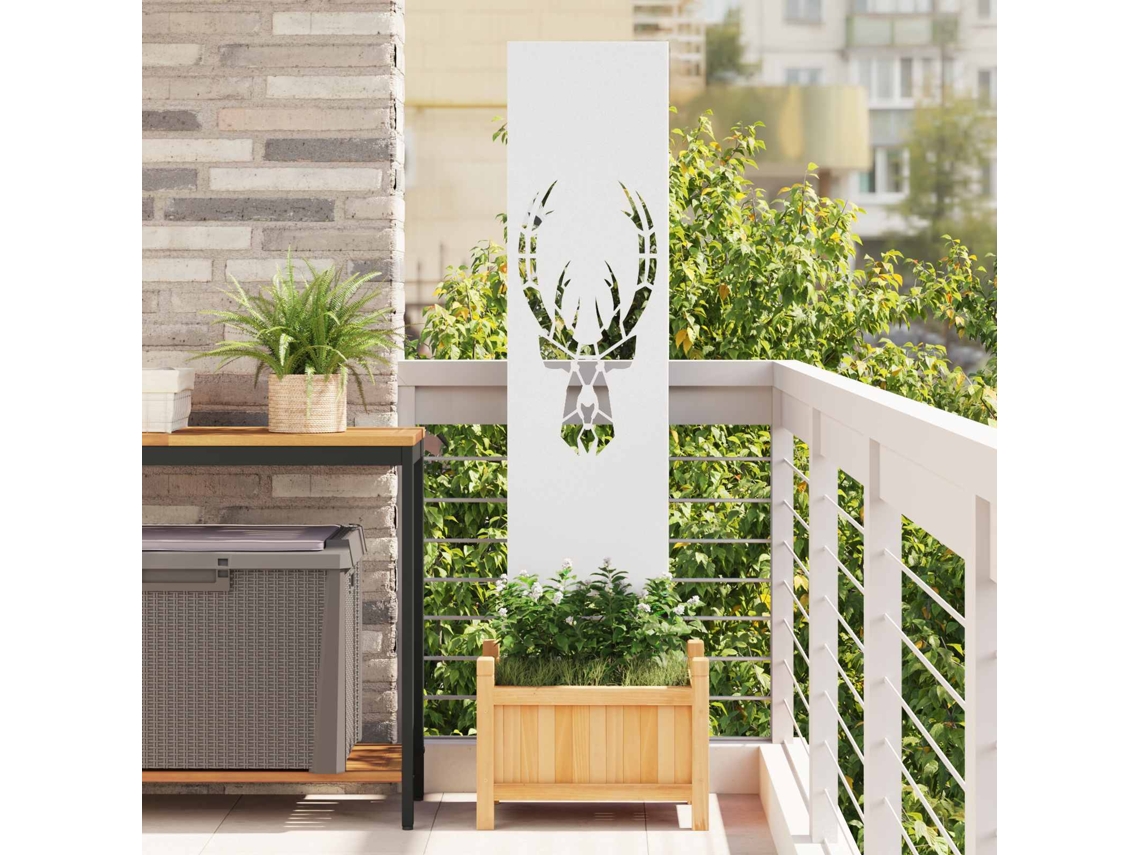Vidaxl Tela De Privacidade Para Jardim Branco 32 X 140 Cm
