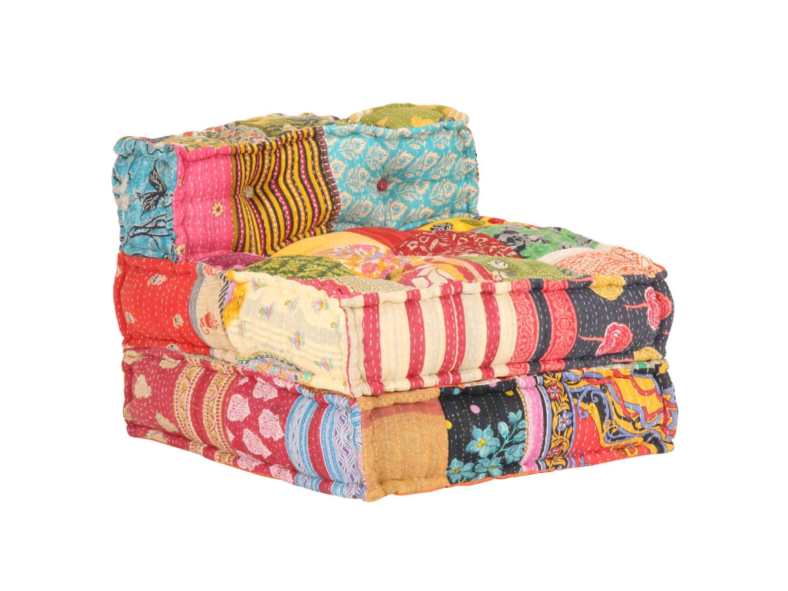 Pouffe, Pouffes Vidaxl Multicolor Tecido (n/a)