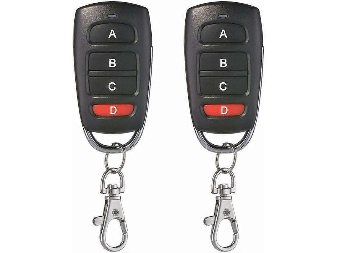 Kit com 2 Controles Remotos Universais para Clonagem de Portas de Garagem, 433 Mhz, 4 Botões, para Portas de Garagem Elétricas, Etc. TAISHENGDA