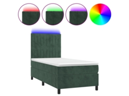 Box Spring Bed, Box Spring Beds Vidaxl Verde Veludo (90 X 200 Cm)
