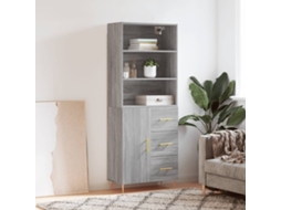 Armario alto 69,5x34x180 cm Derivados de madera Gris Sonoma