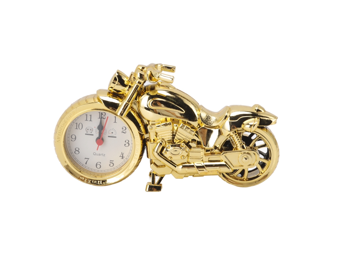 Despertador Moto Vintage Simulação Infantil Ouro 168d