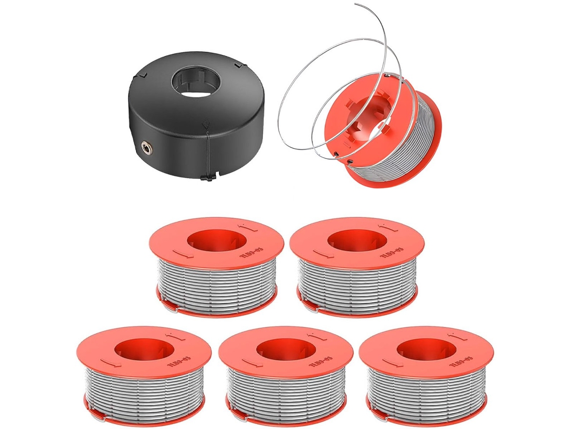 Kit com 10 Carretéis de Fio para Aparador de Grama AQUAFORGE, compatível com Singer Brother Janome