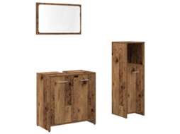 Bathroom Furniture Set, Bathroom Furniture Sets Vidaxl Marrom Madeira Processada (n/a)