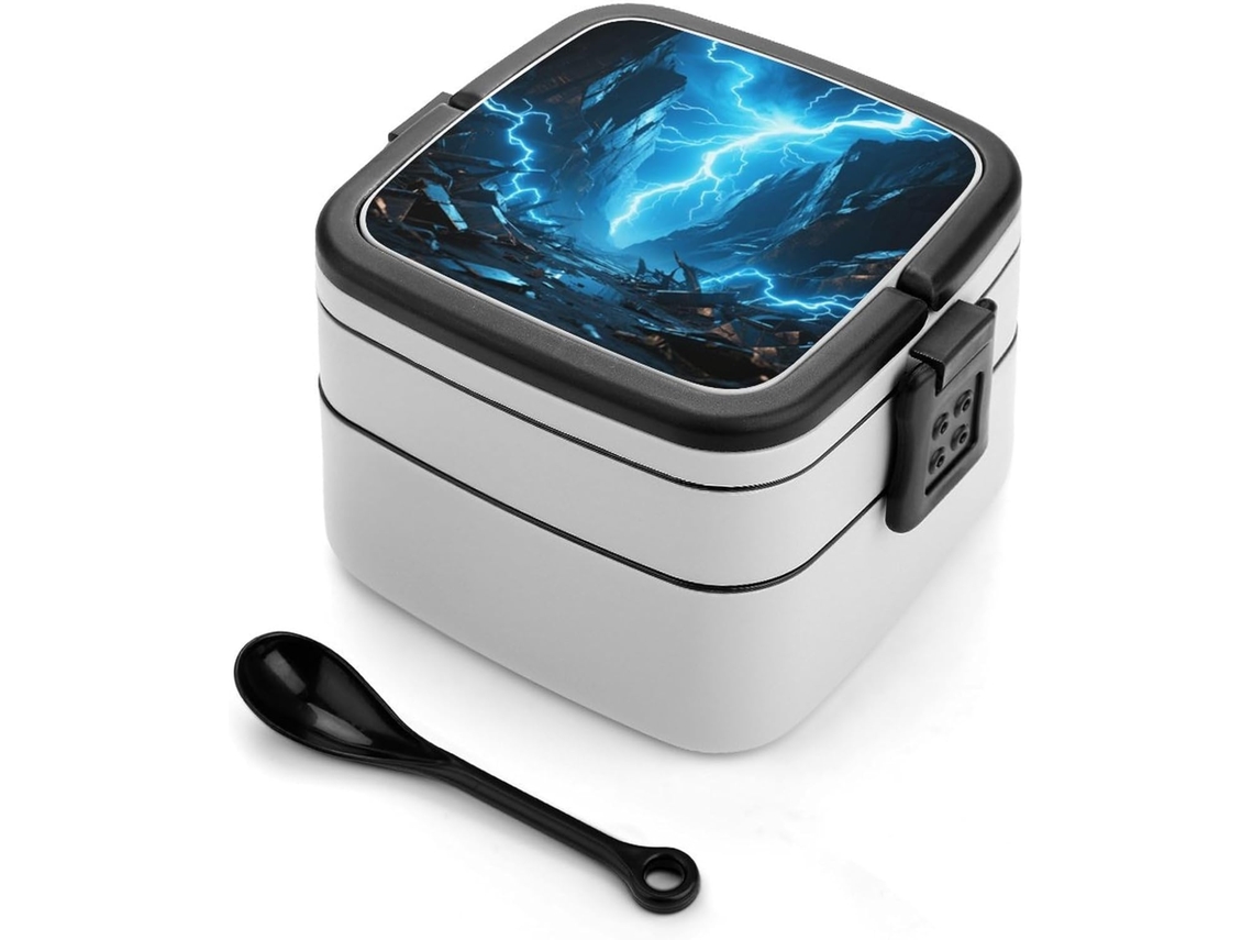 Lancheira Bento De Metal Com Dupla Camada Canyon Para Adultos Colher E Alça, À Prova De Vazamentos, Empilhável Em Uma