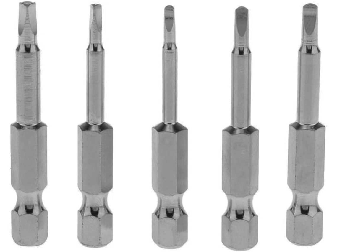 Conjunto De 50 Pontas De Chave De Fenda Magnéticas Em Aço Com Cabeça Triangular E Haste Hexagonal.