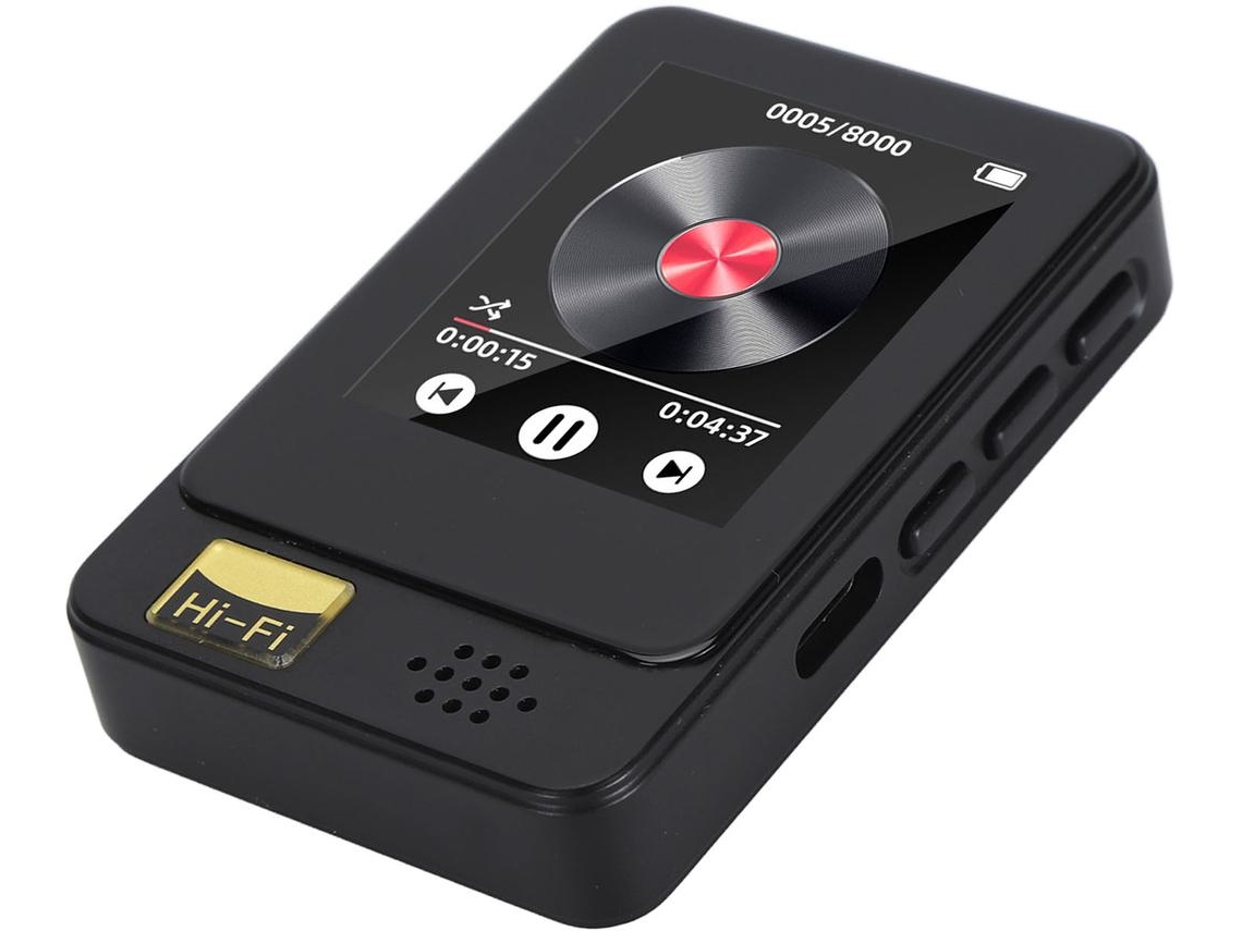 Leitor Mp3/Mp4 YIZHOOD T5 1.77Inch com Cartão Tf 32G Preto