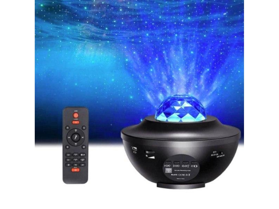 Projetor de Estrelas Led Galaxy Light, Lâmpada Estelar/ Luz Noturna Preta BRILVIBERA
