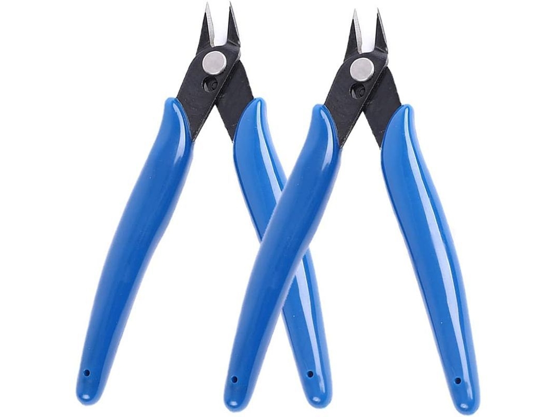 Tijeras De Precisión Para Cable Eléctrico, Alicate Diagonal Para Pelar Plástico Y Cobre, 2 Piezas