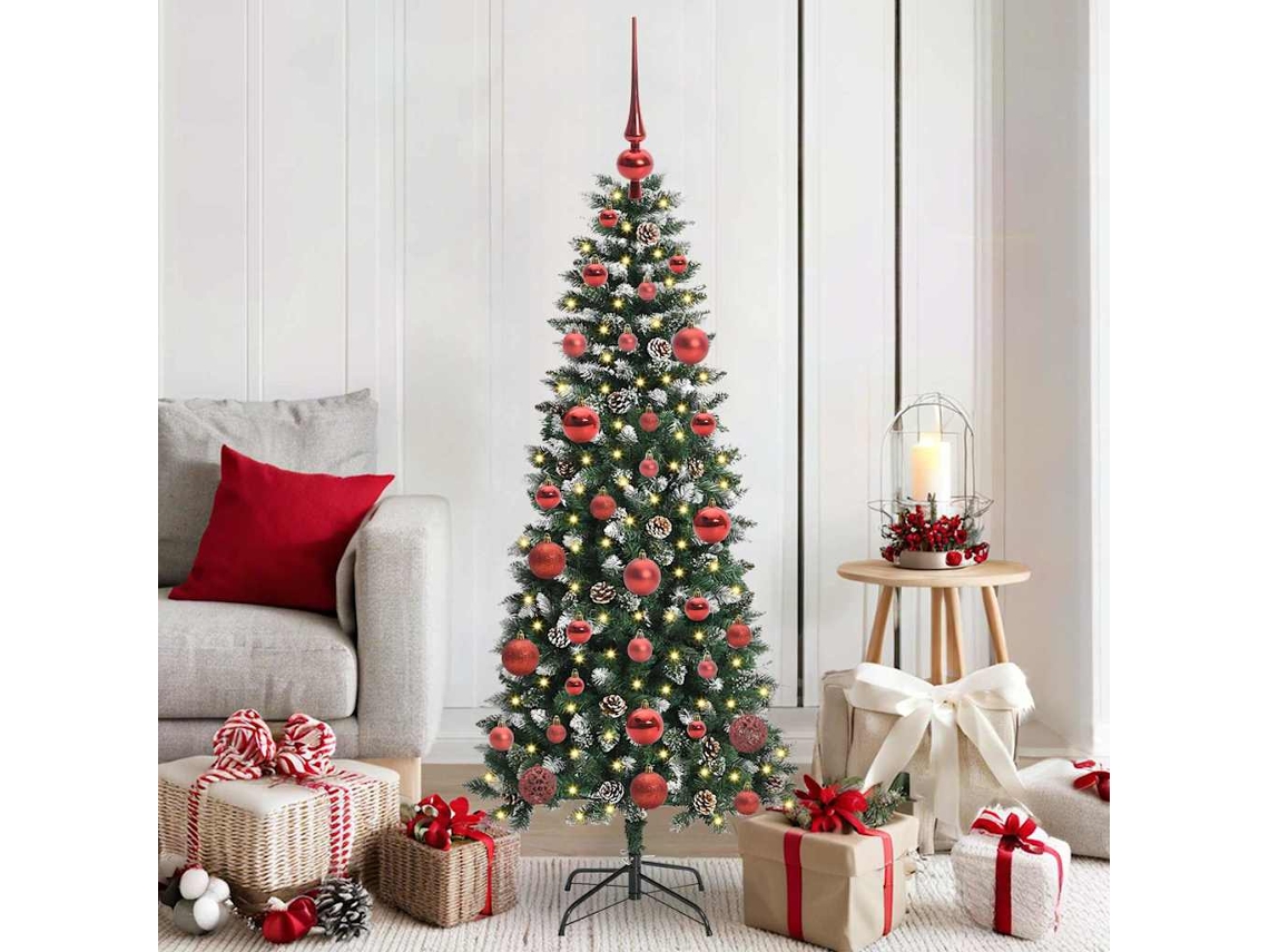 Vidaxl Árvore De Natal Artificial Verde 150 Cm Pvc, Plástico E Aço