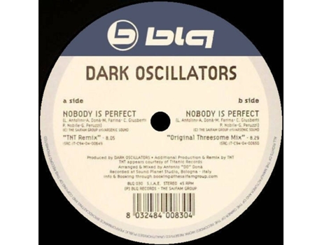 Vinil Nobody Is Perfect Blq Records