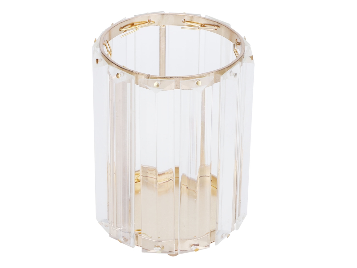 VYLARA Porta Escovas De Maquiagem Cristal Organizador De Canetas Lápis Copo Porta Material Escolar Caixa De Armazenamento