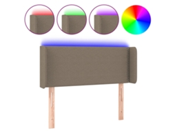 Led Headboard, Led Headboards Vidaxl Cinzento-acastanhado Tecido (93 X 16 X 78/88 Cm)