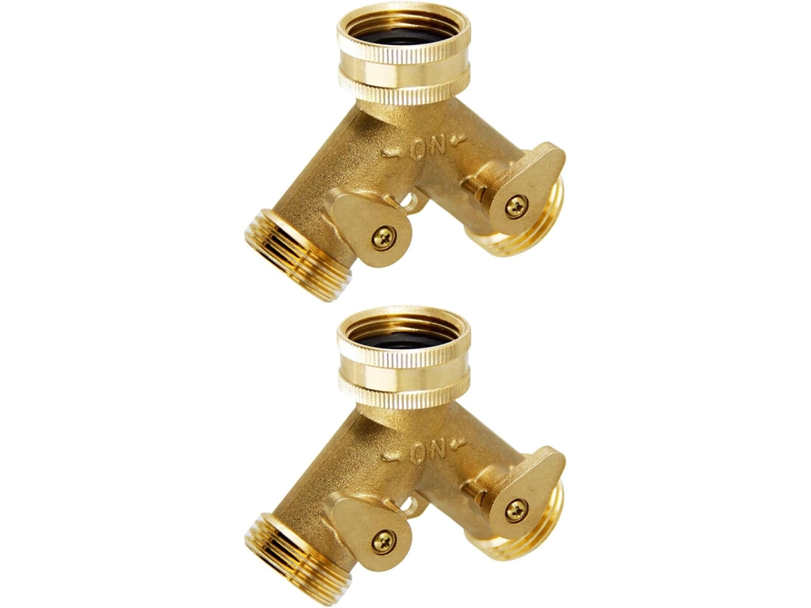 Conector Y Para Mangueira De Água 3/4 Polegadas, 2 Peças, Com