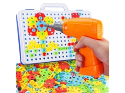Ats brinquedos de Furadeira Elétrica para Crianças com Parafusos e Blocos Brinquedos Educatsivos de Construção Presente para Crianças