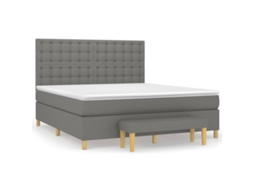 Box Spring Bed, Box Spring Beds Vidaxl Cinzeto Tecido (160 X 200 Cm)