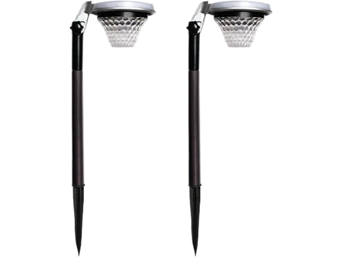 Conjunto de 2 luminárias solares externas para jardim, luz quente, anti-areia, Gokoco