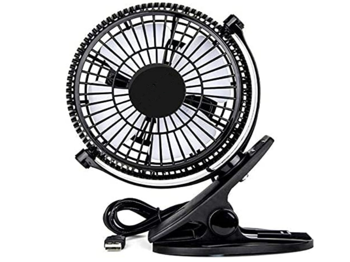 Mini Ventilador Mesa 4 Polegadas 360° Giratório Preto Yizhood