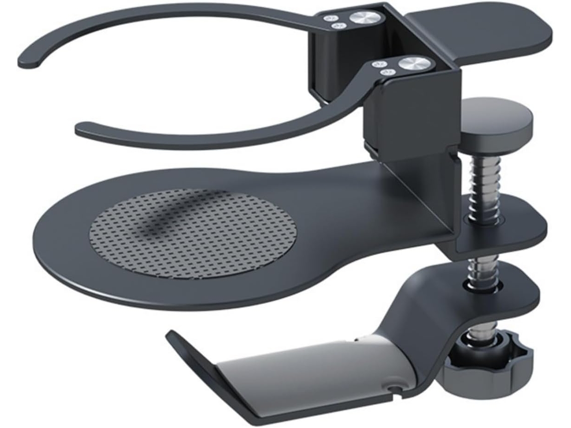Suporte Compacto Para Copos Embaixo Da Mesa, Suporte Giratório 360° Para Fones De Ouvido, Ideal Para Configurações