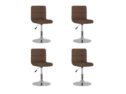 Dining Chair, Dining Chairs Vidaxl Marrom Tecido (n/a)
