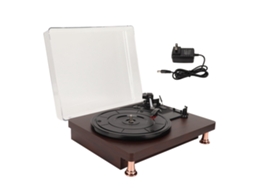 Toca discos Vintage LAXISCREED com Bluetooth e 3 Velocidades